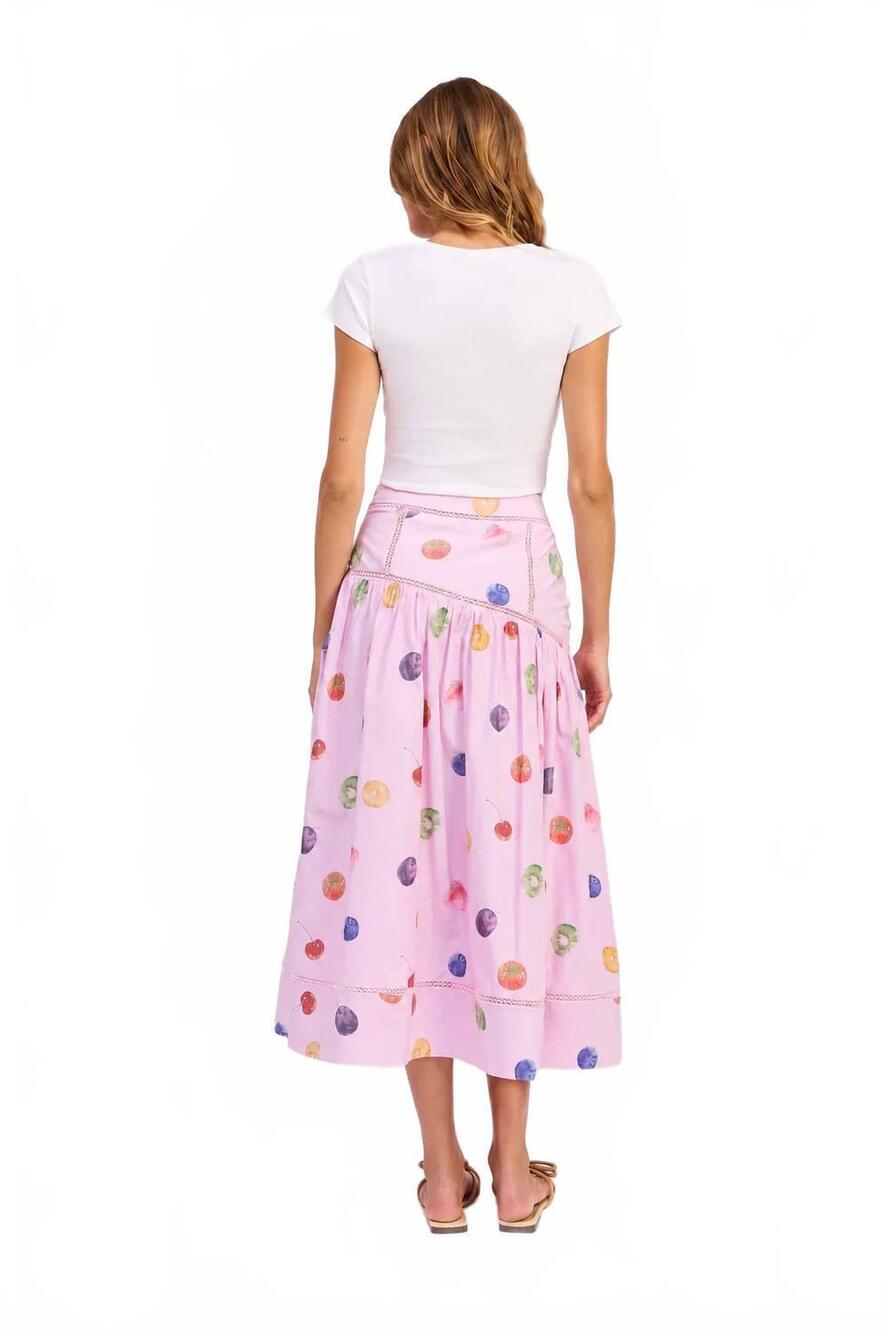 NEW EN SAISON fruit medley midi skirt in pink - Picture 4 of 4